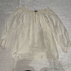 Elegant Cream Women's Blouse Top